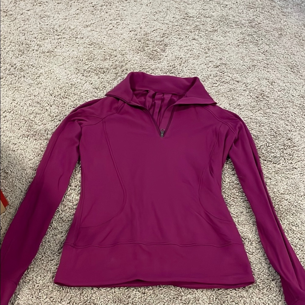 Lulu lemon purple long sleeve half zip